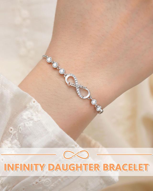 Infinity Love Heart Bracelets for Women Girls, Birthday Christmas Valentine's Day Jewelry Gifts for Her