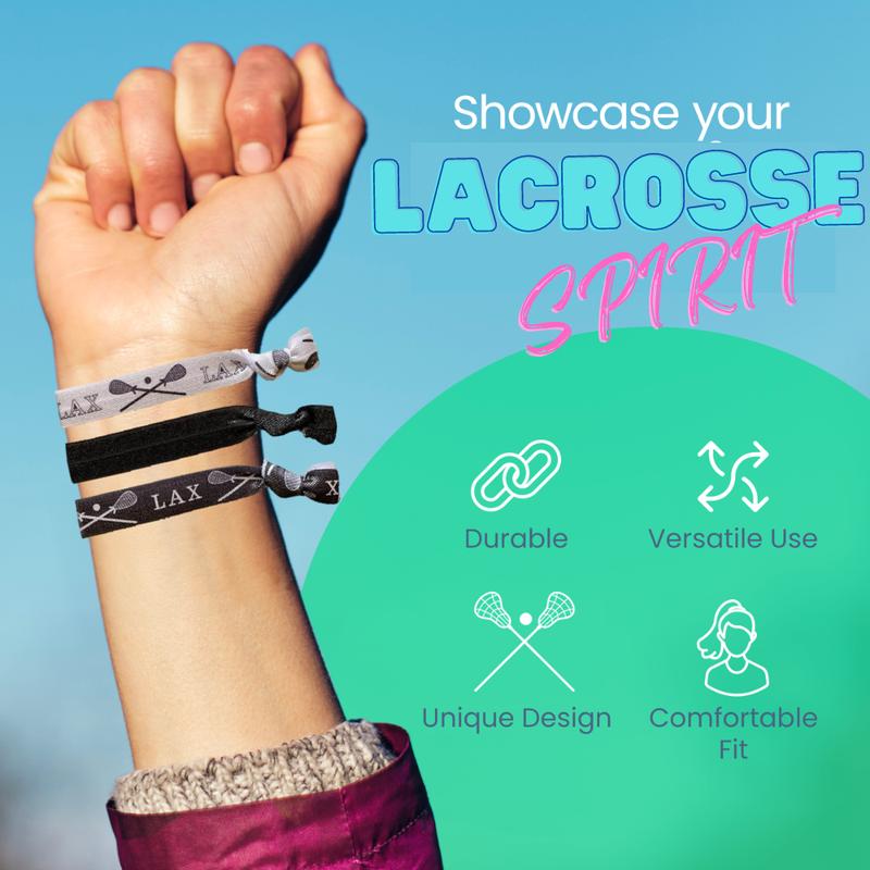 Lacrosse Hair Ties for Sports and Casual Wear- Girls Lacrosse Gifts