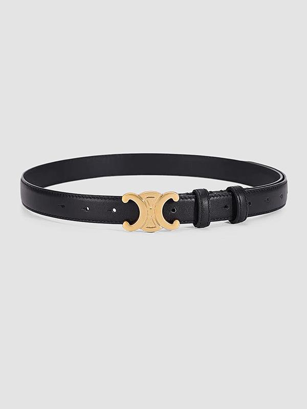 Classic Golden Time Leather Belt