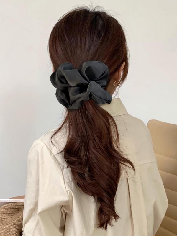 Women's Elegant Solid Color Scrunchie, Fashionable Hair Tie for Daily Wear, Trendy Hair Accessories