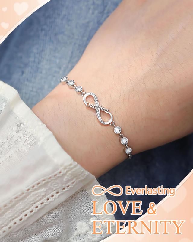 Infinity Love Heart Bracelets for Women Girls, Birthday Christmas Valentine's Day Jewelry Gifts for Her