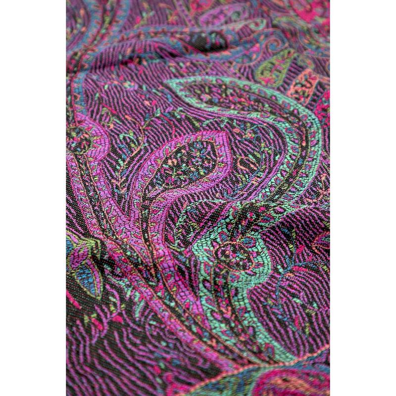 Soft Silky Reversible Paisley Pashmina Shawl Wrap Scarf w Fringes