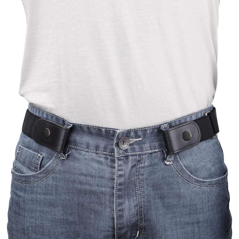 No Buckle Show Belt for Men Buckle Free Stretch Belt for Jeans Pants 1.38 Inches Wide