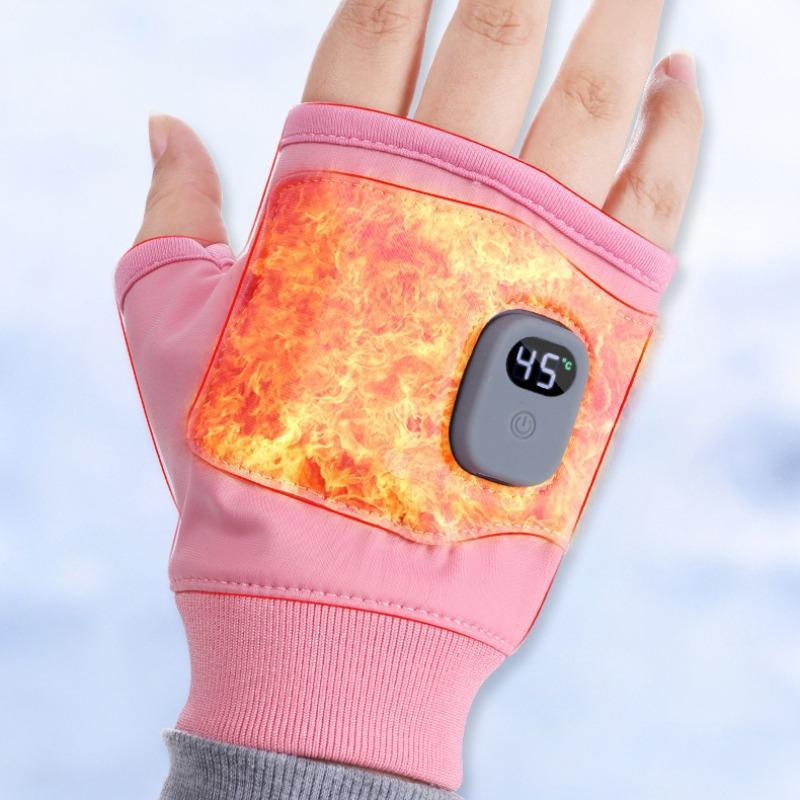 USB Rechargeable Heated Gloves, 1 Pair Adjustable Temperature 3 Gear Heated Gloves, Sports & Outdoor Accessories for Winter Outdoor Work