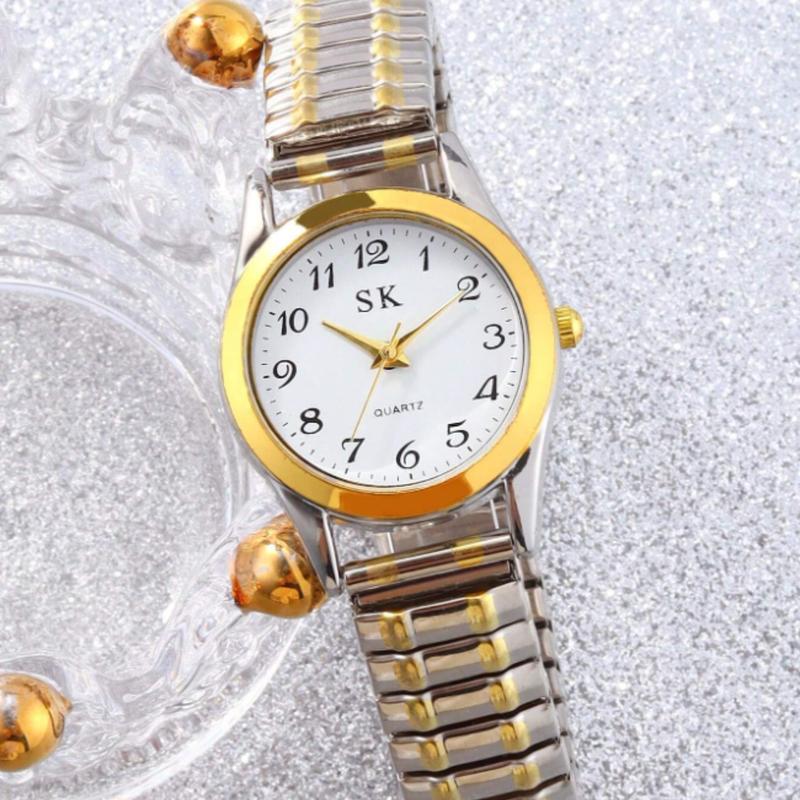 Elegant Vintage Quartz Watch With Elastic Band,  Classic Casual Fashion Pointer Watch With Hands - Timeless Style, Comfortable To Wear