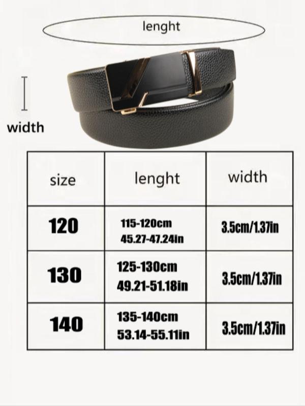 Men's Business Fashion Belt, Minimalist Temperament Automatic Buckle Belt, Casual Waistband for Jeans Trousers