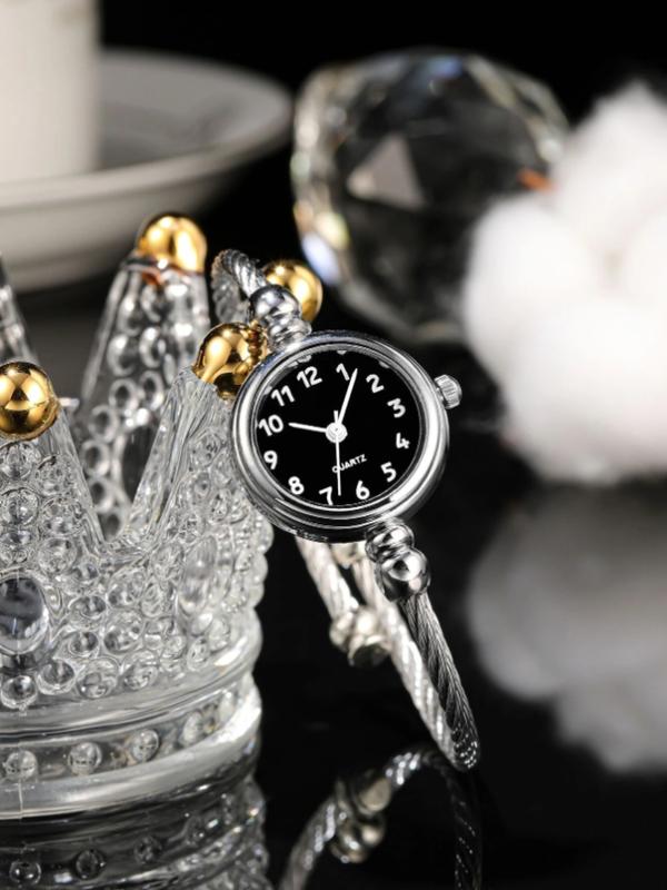 QUARTZ WATCH, Women's Round Pointer Quartz Watch - Perfect Gift Idea