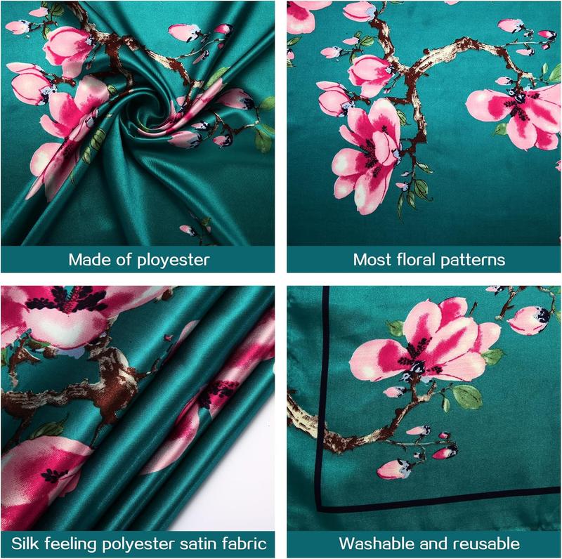 3 count 35 Inches Silk Scarf Satin  Scarf Hair Scarf Silk  Scarf Silk Bandana Silk Hair Wrap  Scarf for Women