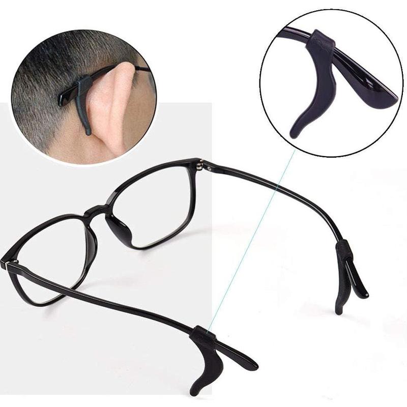 Eyeglass Ear Grip, Anti - Slip Comfortable Silicone Elastic Eyeglasses Retainers For Sunglasses Reading Glasses Eyewear, Sport Eyeglass Strap, 12 Pairs