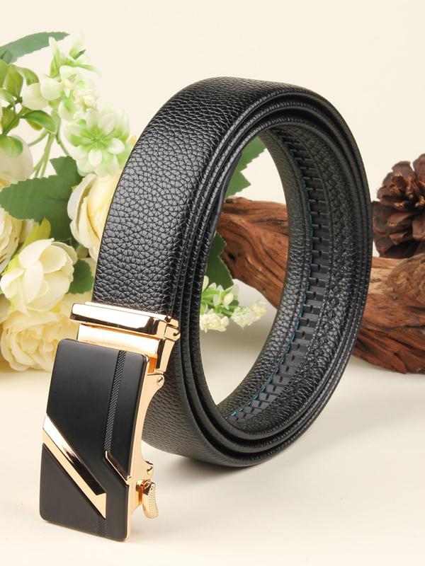 Men's Business Fashion Belt, Minimalist Temperament Automatic Buckle Belt, Casual Waistband for Jeans Trousers