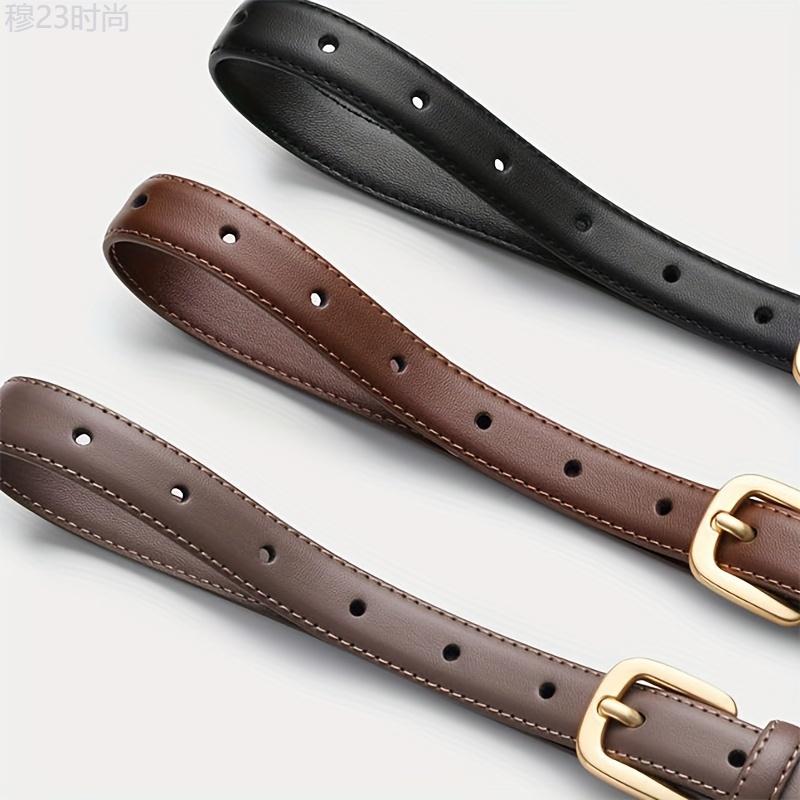 Simple Casual Pin Buckle Belts Solid Color PU Waistband Classic Jeans Pants Belt For Women