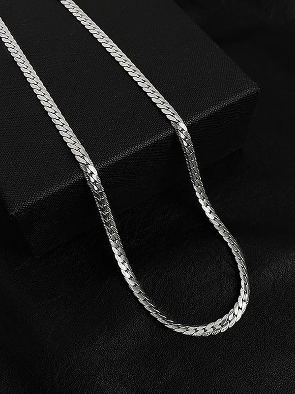 Punk Style Stainless Steel Chain Necklace, Casual Matching Simple Necklace for Men, Fashion Men's Hip Hop Jewelry Gift