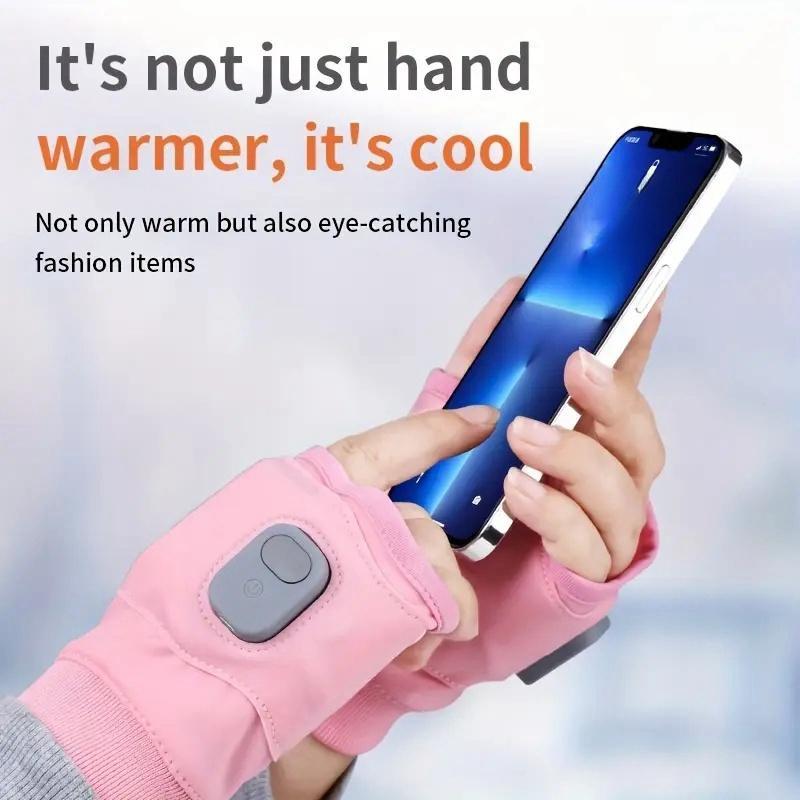 USB Rechargeable Heated Gloves, 1 Pair Adjustable Temperature 3 Gear Heated Gloves, Sports & Outdoor Accessories for Winter Outdoor Work