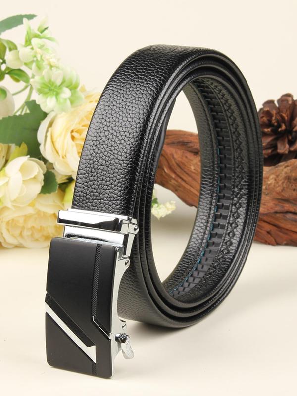 Men's Business Fashion Belt, Minimalist Temperament Automatic Buckle Belt, Casual Waistband for Jeans Trousers