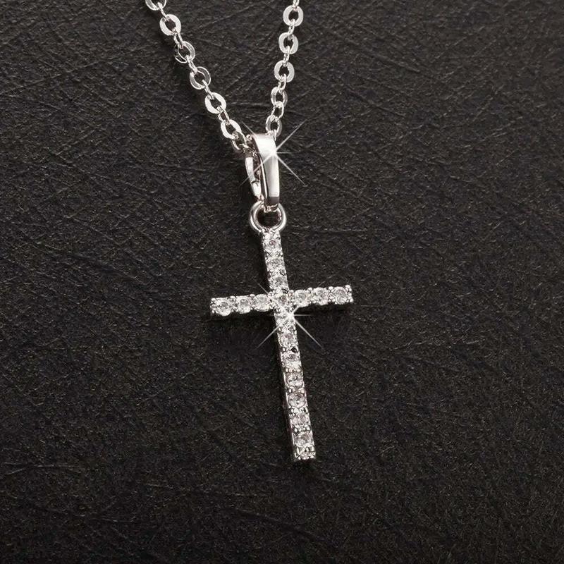 Cross necklace, Gold, silver :dainty gift