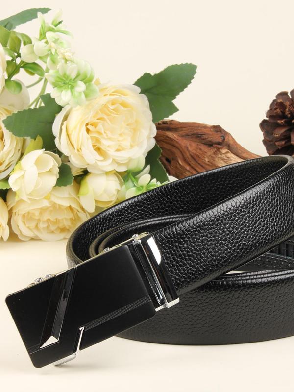 Men's Business Fashion Belt, Minimalist Temperament Automatic Buckle Belt, Casual Waistband for Jeans Trousers