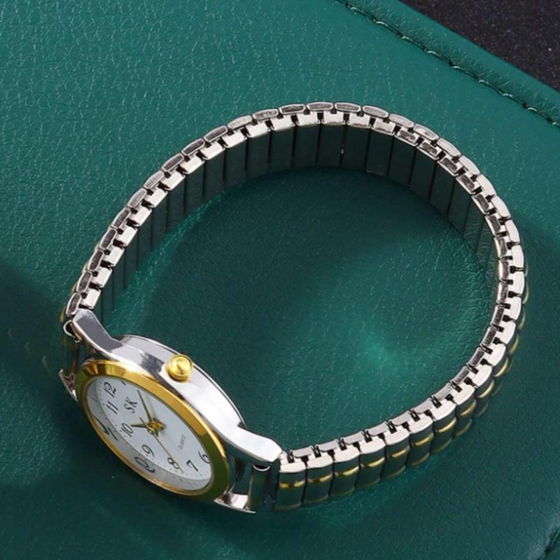 Elegant Vintage Quartz Watch With Elastic Band,  Classic Casual Fashion Pointer Watch With Hands - Timeless Style, Comfortable To Wear