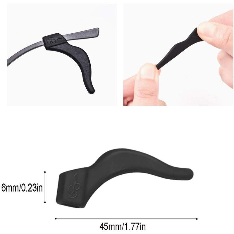 Eyeglass Ear Grip, Anti - Slip Comfortable Silicone Elastic Eyeglasses Retainers For Sunglasses Reading Glasses Eyewear, Sport Eyeglass Strap, 12 Pairs