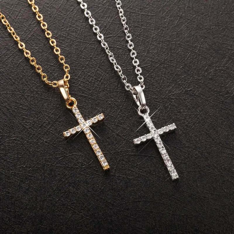 Cross necklace, Gold, silver :dainty gift