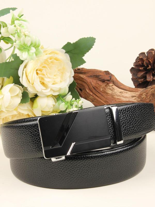 Men's Business Fashion Belt, Minimalist Temperament Automatic Buckle Belt, Casual Waistband for Jeans Trousers