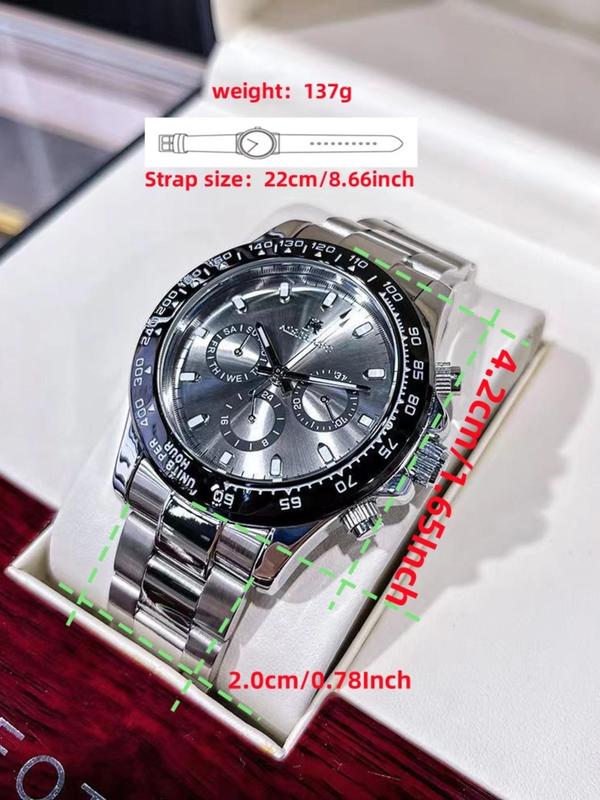 Men's Business Fashion Mechanical Watch, Fashion Watch for Party, Daily Clothing Decor, Trendy All-match & Exquisite Watch for Birthday Gift with Box