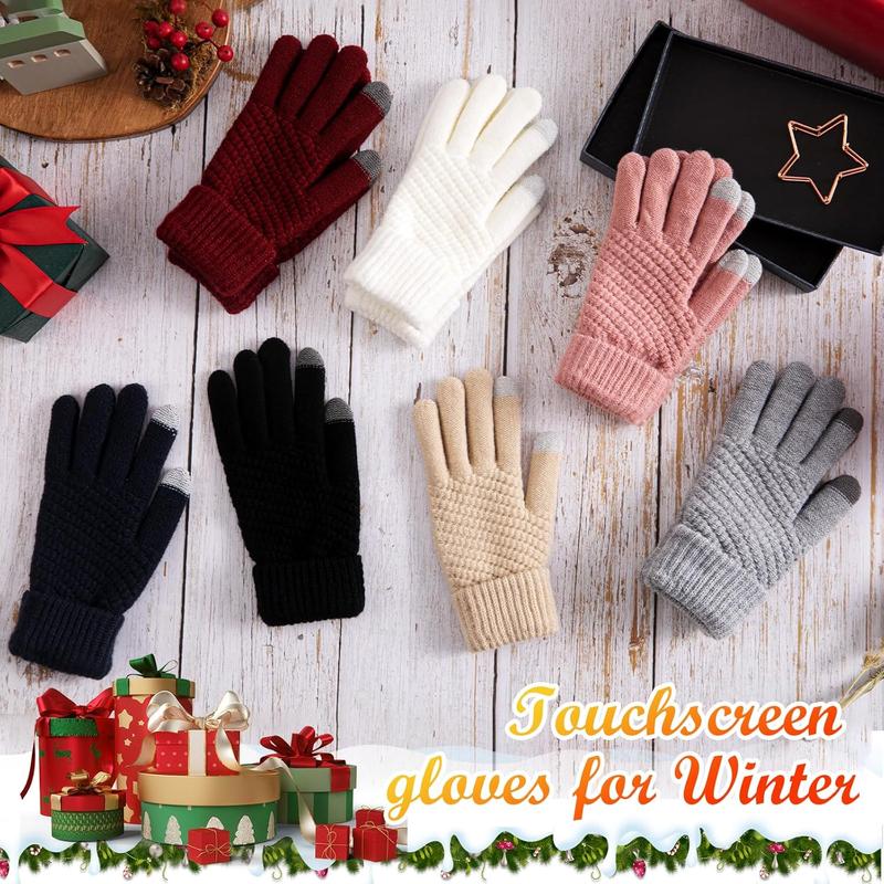 Womens Winter Gloves - Warm Soft Touchscreen Winter Gloves for Women, Elastic Cuff  Gloves for cold weather