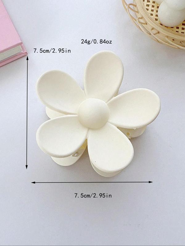 Fashion Flower Design Hair Claws As Gift, 2pcs Casual Simple Plain Non-sensitive Women Accessories, Casual Matching Trendy Hair Claw Clip for Daily Use