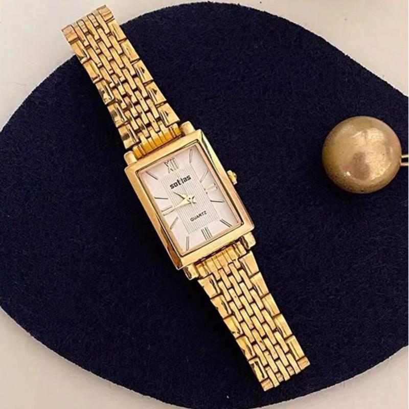 New Arrival Square Casual Simple Atmosphere Steel Strap Dial Women's Wristwatch