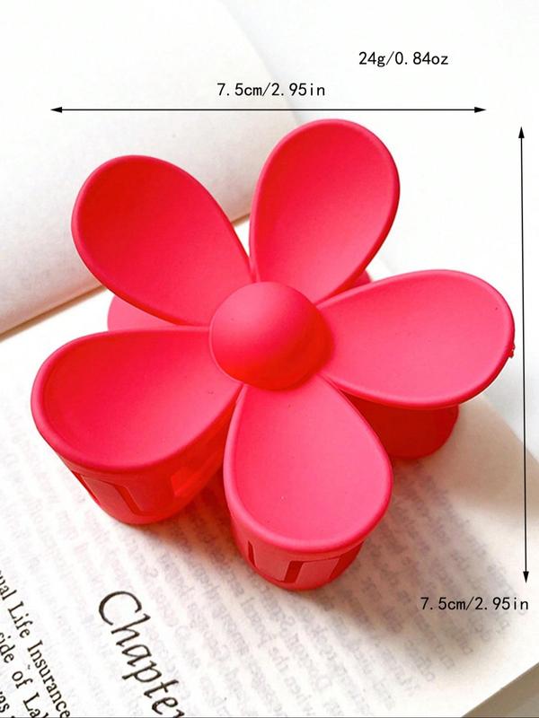 Fashion Flower Design Hair Claws As Gift, 2pcs Casual Simple Plain Non-sensitive Women Accessories, Casual Matching Trendy Hair Claw Clip for Daily Use