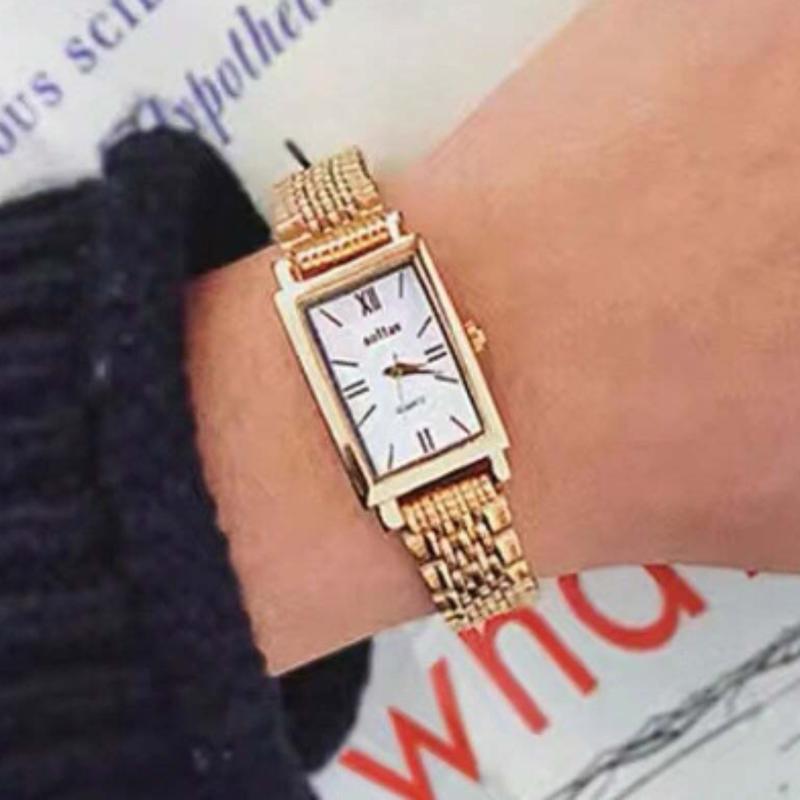 New Arrival Square Casual Simple Atmosphere Steel Strap Dial Women's Wristwatch