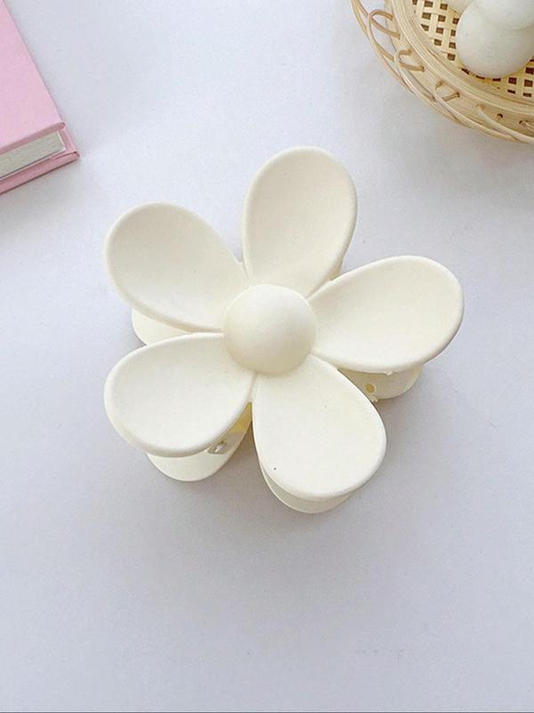 Fashion Flower Design Hair Claws As Gift, 2pcs Casual Simple Plain Non-sensitive Women Accessories, Casual Matching Trendy Hair Claw Clip for Daily Use