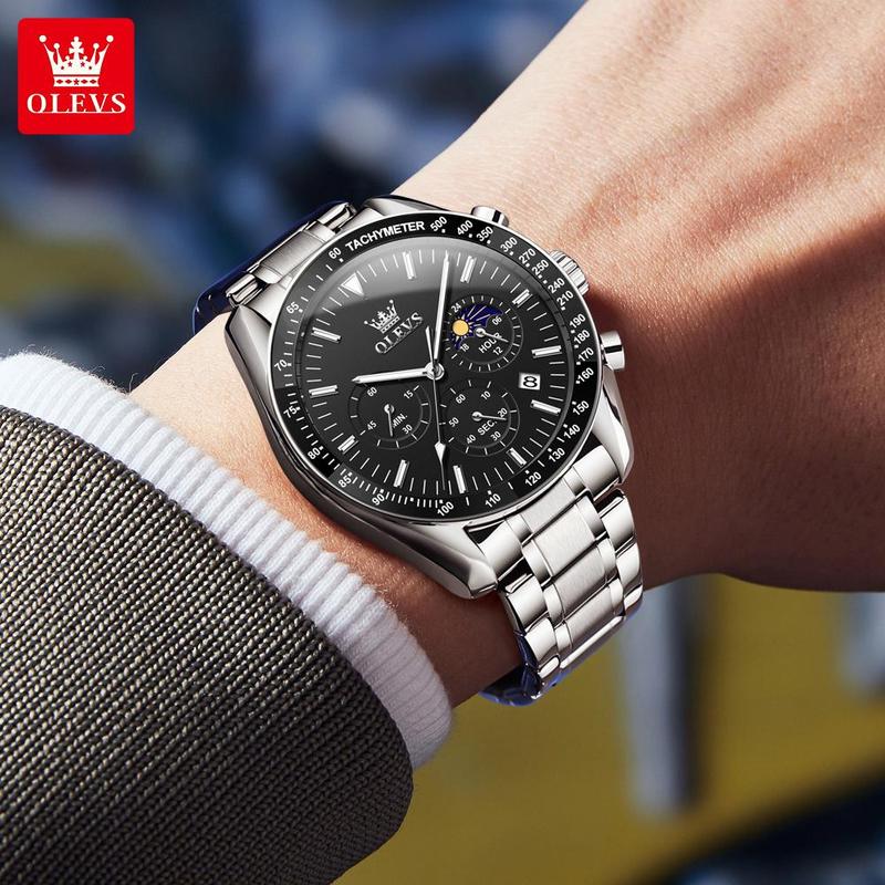 OLEVS Best Selling Original Watches for Men  High Quality Stainless Steel Multifunction Mens Watch Fashion Trend Wrist Watch Men