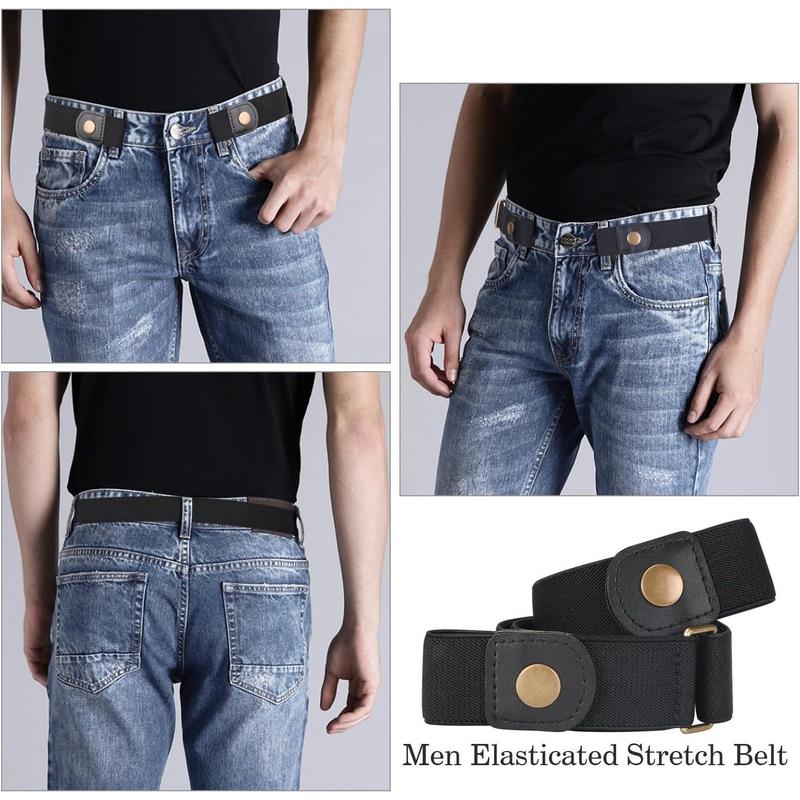 No Buckle Invisible Elastic Stretch Belt for Men Women Fits waist 24-50in Father Day Gift