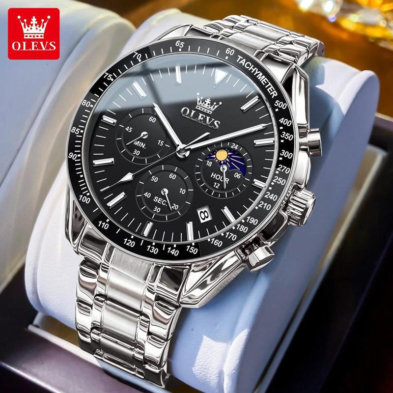 OLEVS Best Selling Original Watches for Men  High Quality Stainless Steel Multifunction Mens Watch Fashion Trend Wrist Watch Men