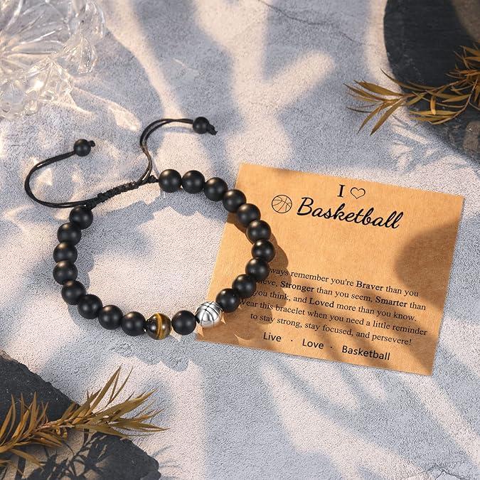 Gifts for Teen Boys, Basketball Soccer Football Rugby Tennis Bracelet Gifts for Boys, Birthday Graduation Gifts for Boys Son Grandson Brother Nephew