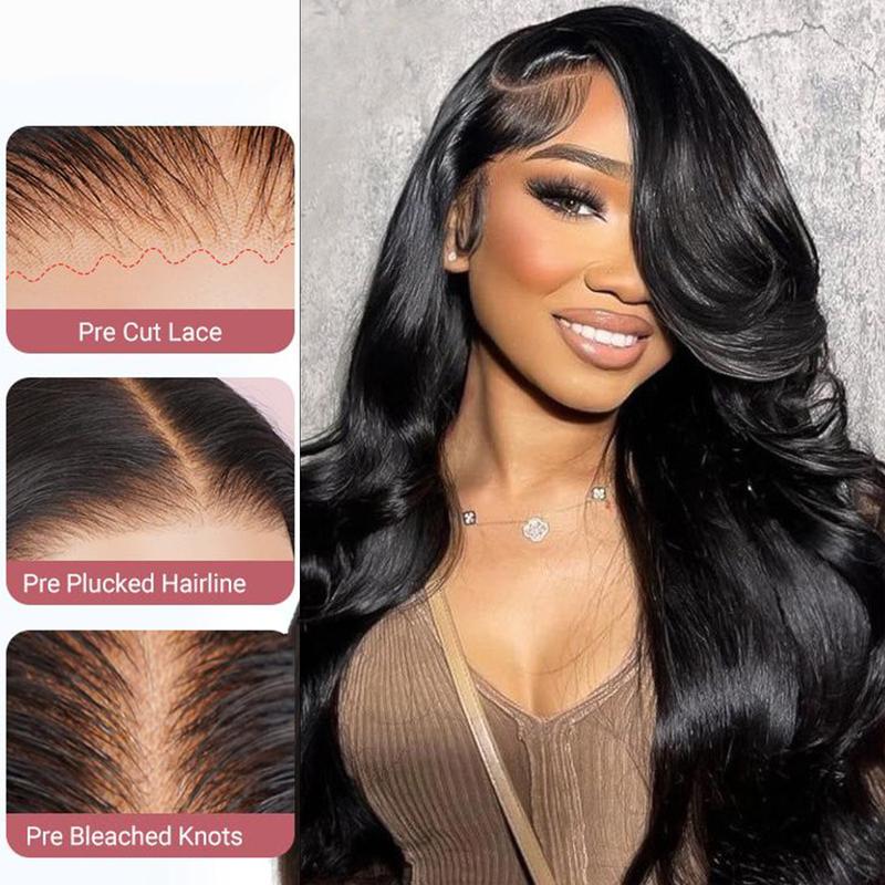 Wiggins Hair 250% Density Layer Cut Side Part Body Wave Wig Pre Cut Lace Ready Go Glueless Wig Pre Bleached 6x8 Lace Closure Wig Human Hair Pre Plucked