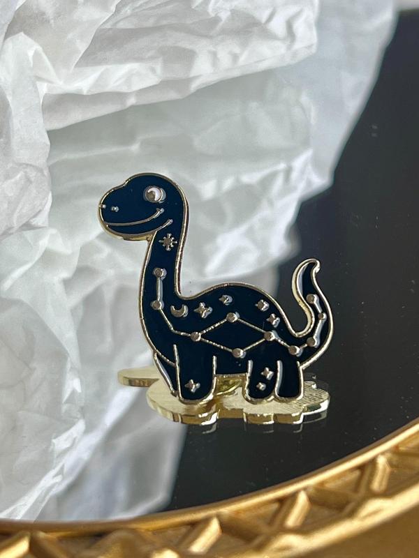 Cute Cartoon Dinosaur Design Brooch (4pcs set), Animal Print Alloy Badge for Clothes Backpack Hat, Fashion Accessories for Women & Men