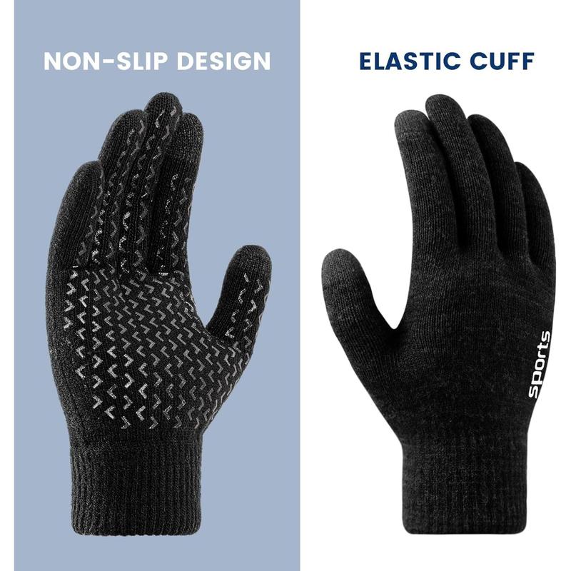 Winter Gloves for Men Women -  Fleece Liner Touchscreen Gloves, Thermal Warm Winter Gloves for Cold Weather