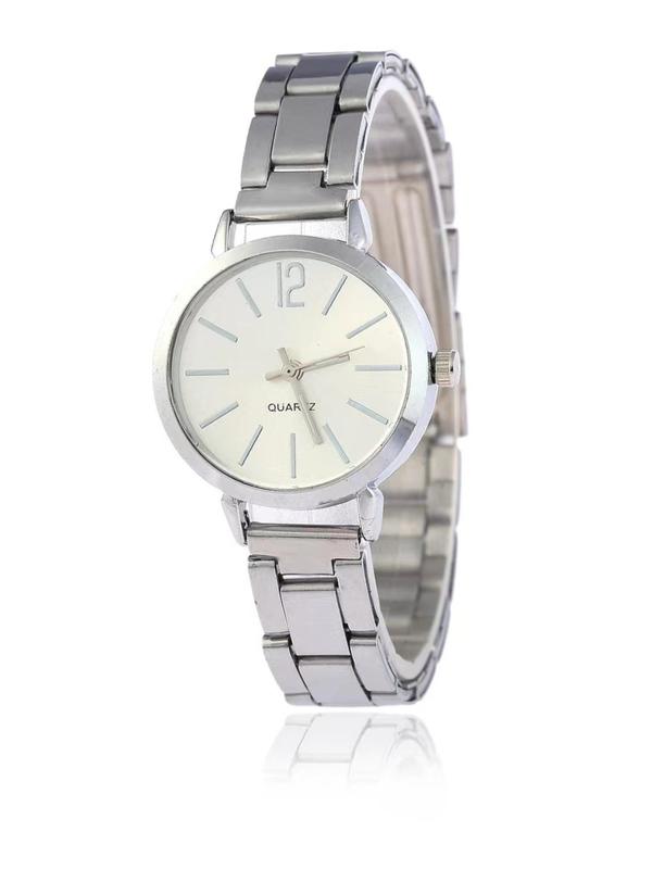 Women's Fashion Simple Round Dial Analog Quartz Watch, without Box, Fashion Watch for Party, Daily Clothing Decor, Trendy Exquisite Watch for Birthday Gift