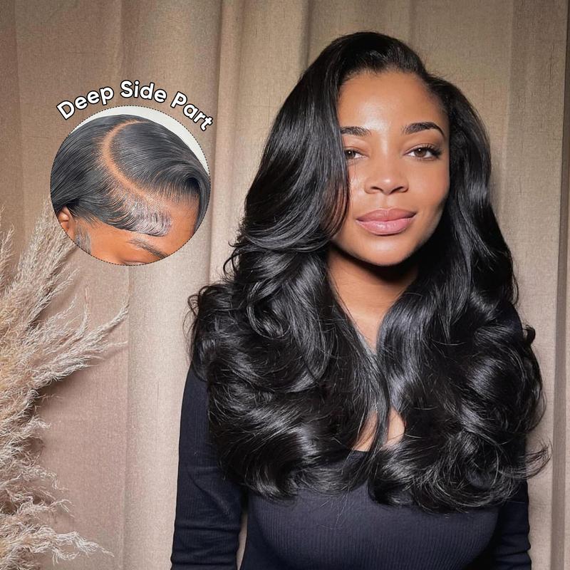 Wiggins Hair 250% Density Layer Cut Side Part Body Wave Wig Pre Cut Lace Ready Go Glueless Wig Pre Bleached 6x8 Lace Closure Wig Human Hair Pre Plucked