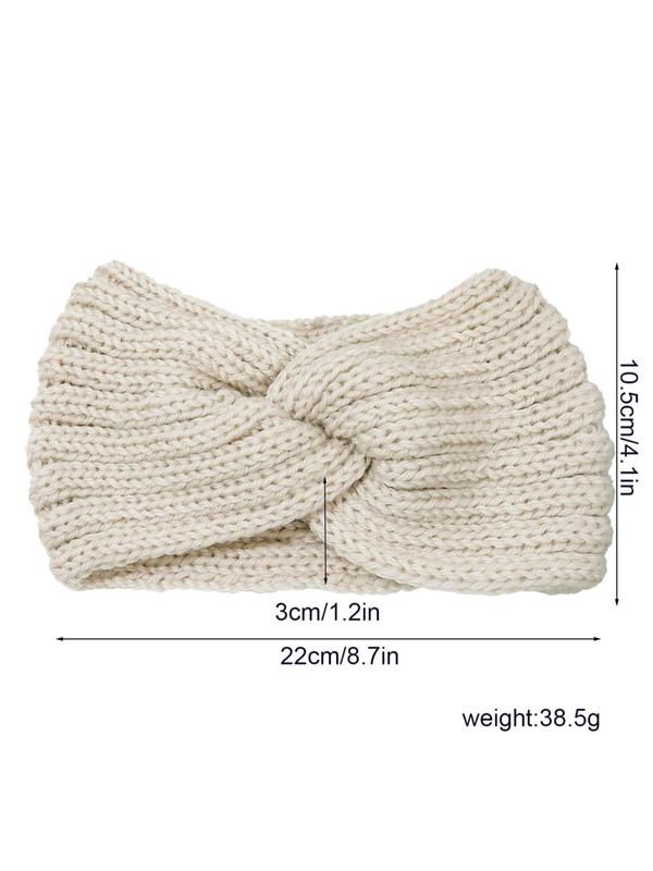  Women's Elegant Trendy Knot Design Hair Band, Cute Minimalist Knitting Hair Band, Fashionable Hair Accessories for Daily & Party Decoration