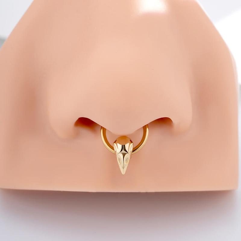 Oufer 16G Bird Head Skull Hinged Segment Septum Ring