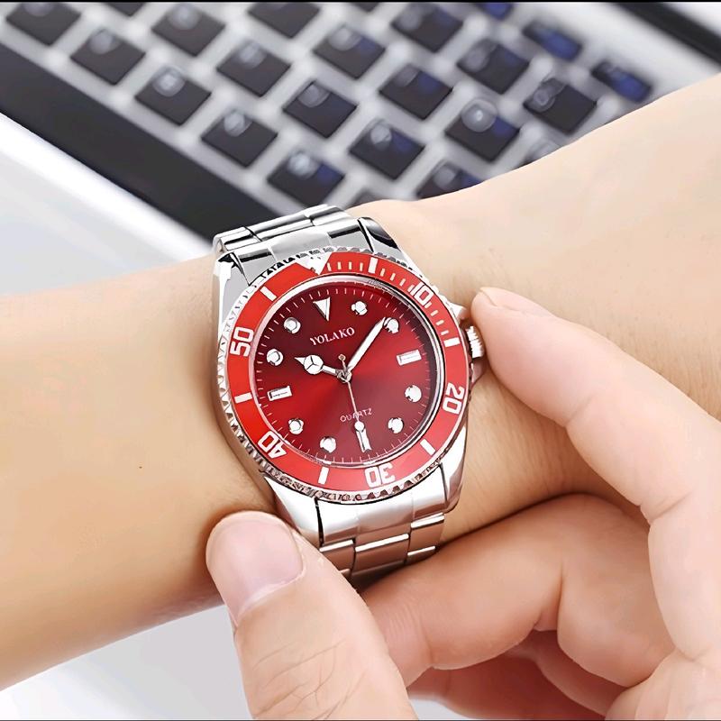 Classic Men Stainless Steel Band Sport Business Watch Wrist Watch Quartz