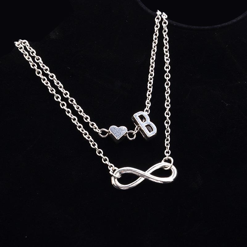 Fashion ladies anklet and bracelet love 26 letters alloy KT Jewellery