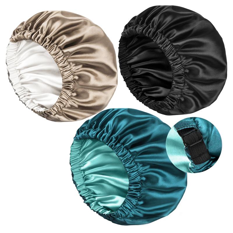 SeSe Code Satin Bonnet Double Layer Silk Bonnet Hair Bonnet For Sleeping Satin Bonnet For Hair Bonnets For Women Silk Bonnet For Natural Hair