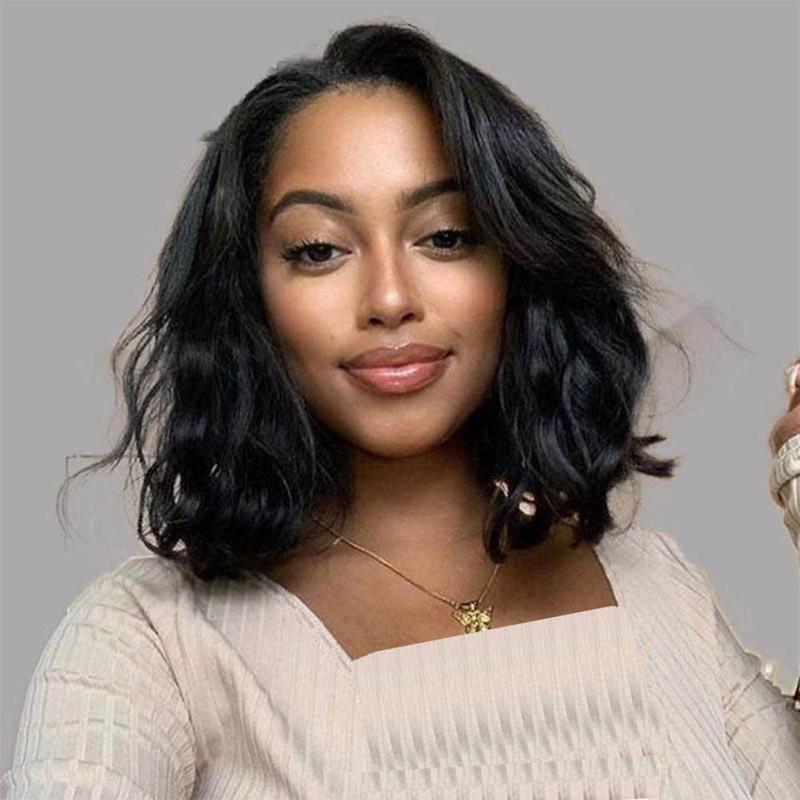 Alipearl Hair Glueless Body Wave Short Bob Wigs 7x4 and 7x5 Ready To Go Lace Closure Bob Wig 13x4 Lace Frontal Glueless Wig Pre Bleached Tiny Knots