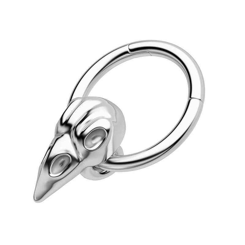 Oufer 16G Bird Head Skull Hinged Segment Septum Ring