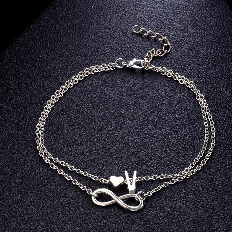 Fashion ladies anklet and bracelet love 26 letters alloy KT Jewellery