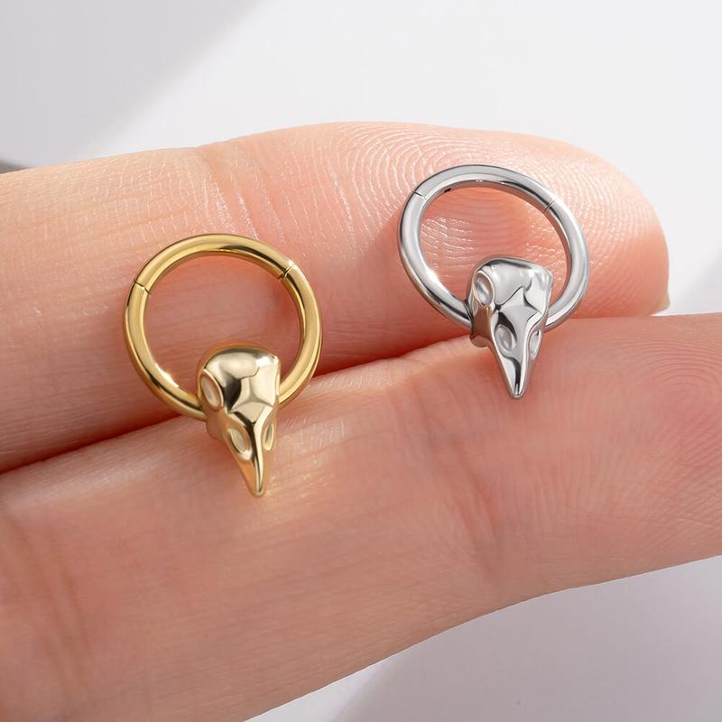 Oufer 16G Bird Head Skull Hinged Segment Septum Ring