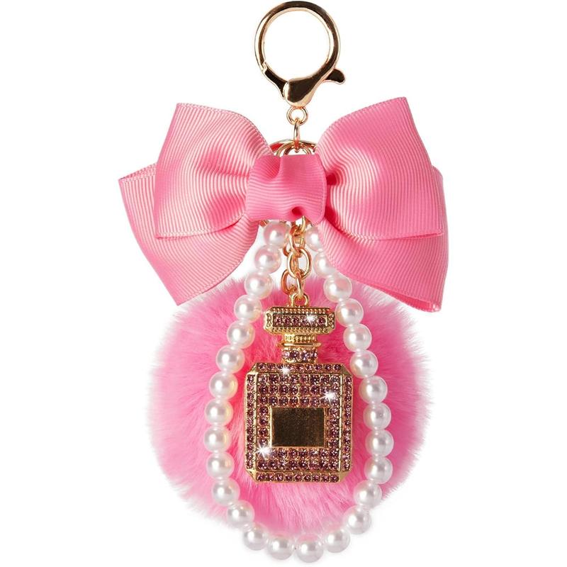 Wallet charms, bow keychains, cute keychains, handbag charms, pearl keychain wristbands, shiny keychains